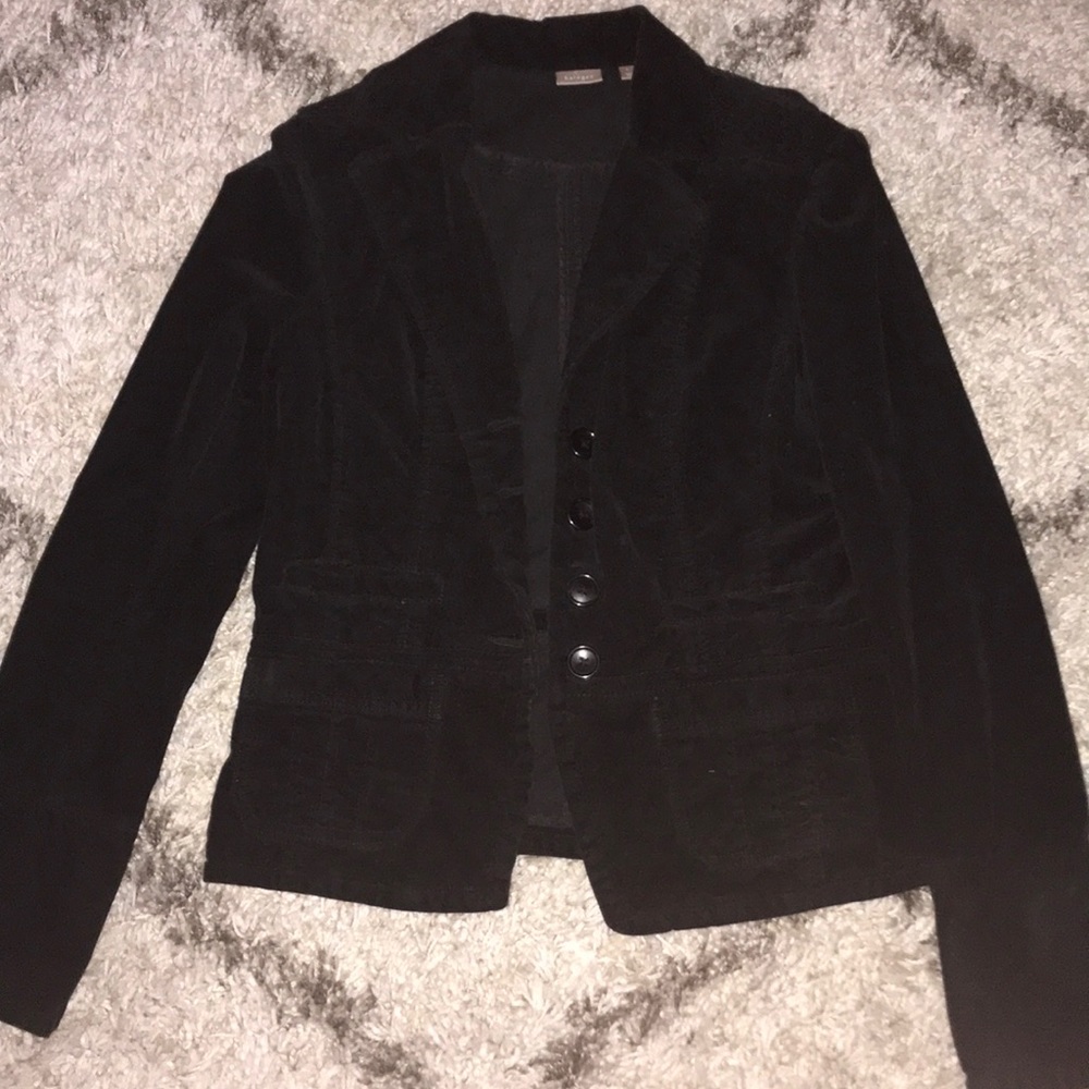Black velvet blazer